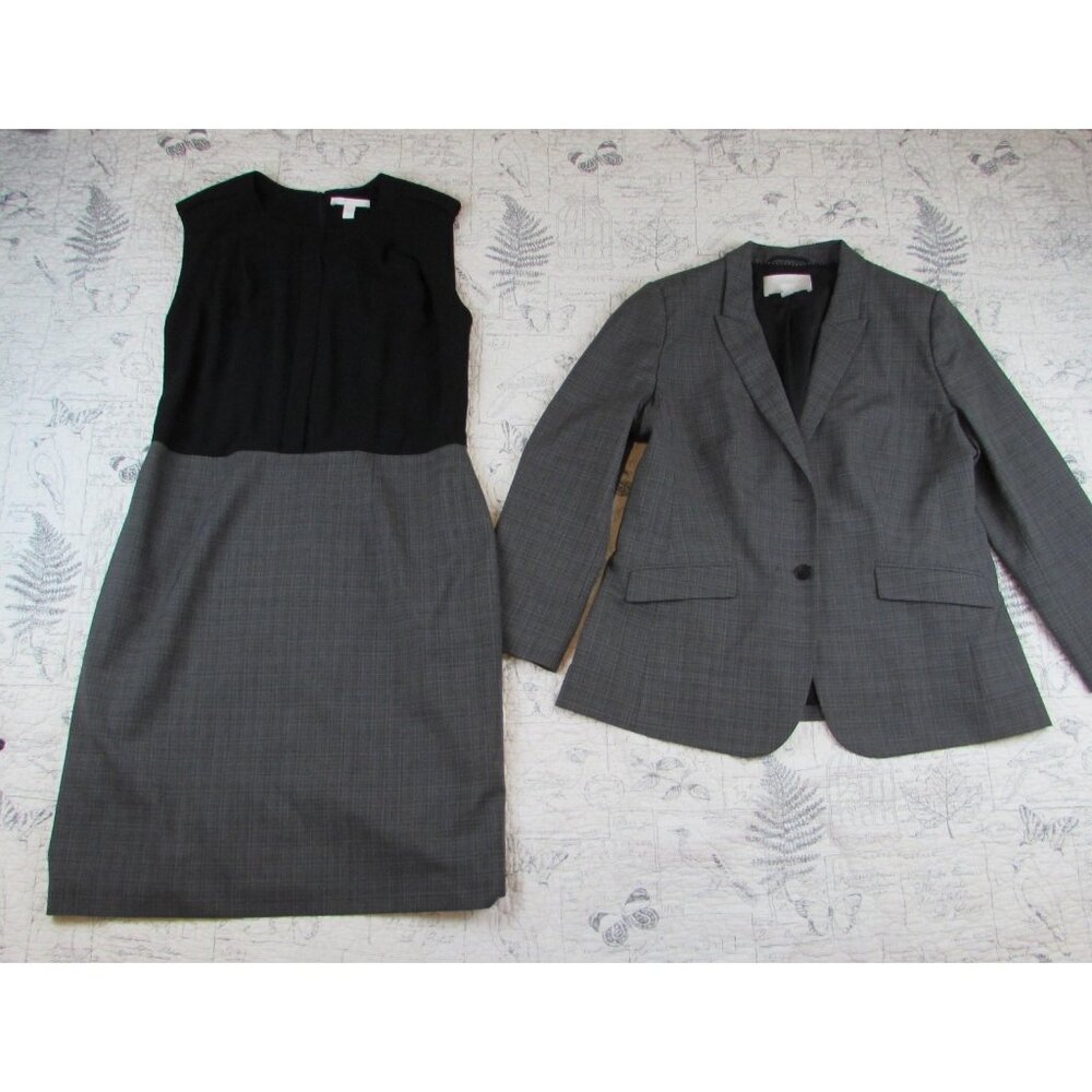 Hugo Boss Black & Gray Two-Piece Sheath Dress with Blazer